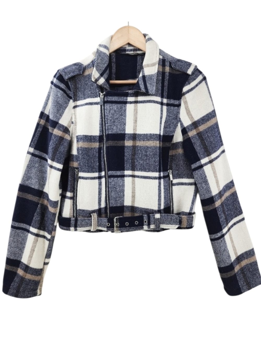Soft Flannel Zipper Lined Jacket Women's Size Medium Plaid Jacket